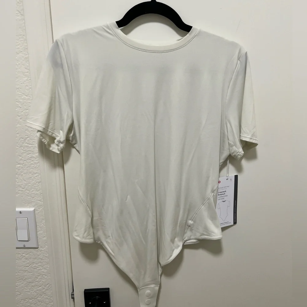 Seriously Soft Nulu White Crewneck Bodysuit size xl tags attached - Picture 1 of 5